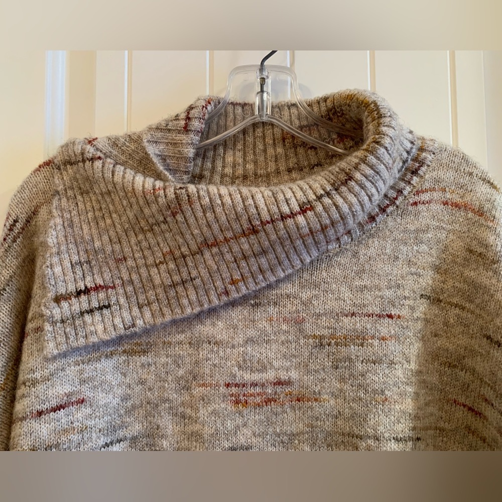 Jillian Nicole, Womens 2X, Tan/Beige/Rusts, Turtle/Cowl Neck Sweater, Poly Blend